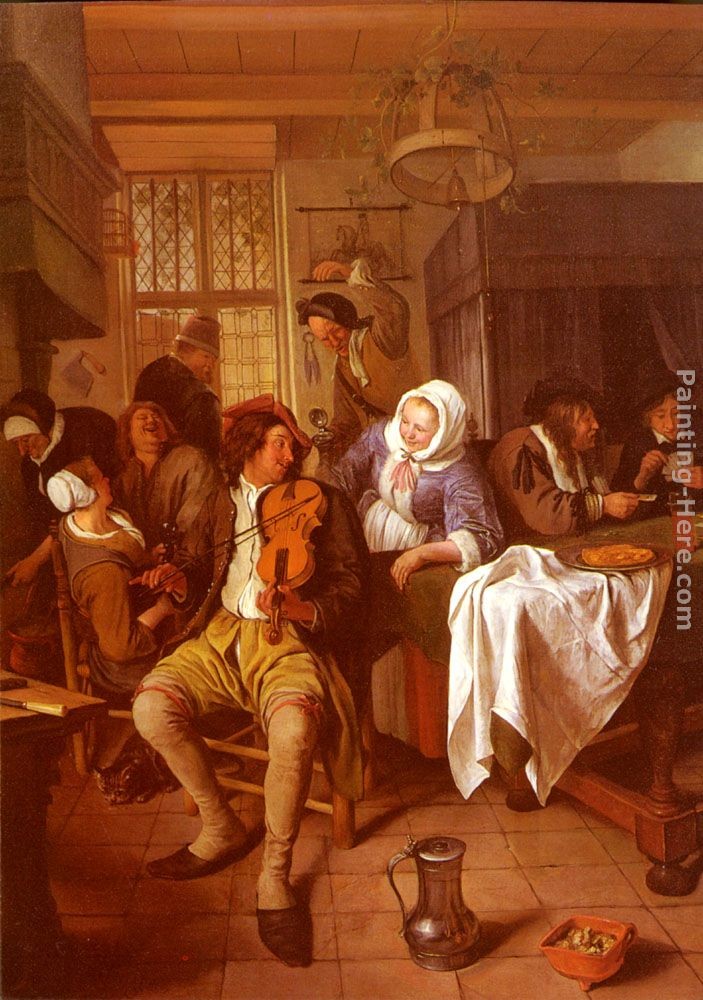 Jan Steen Interior Of A Tavern